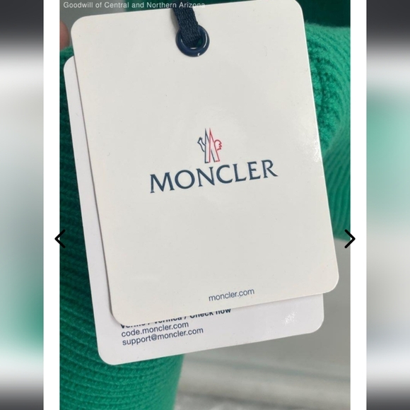 Moncler Wool Double Logo Scarf - Picture 4 of 4